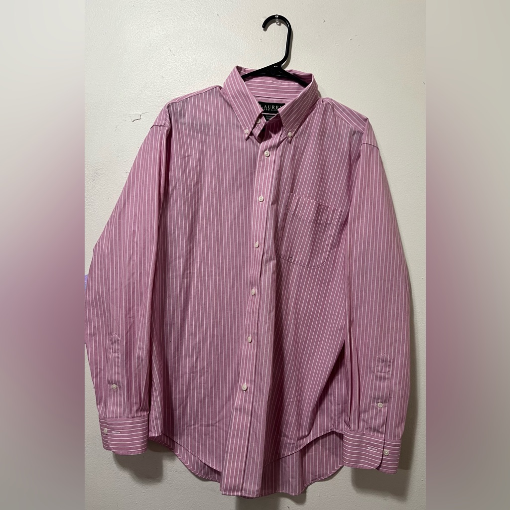 Ralph Lauren Men's Casual Pink Striped Shirt